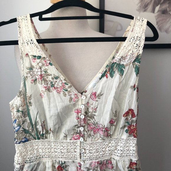 Zimmermann Cream Floral Sleeveless Cott on Play Suit Size 8 - Picture 2 of 15